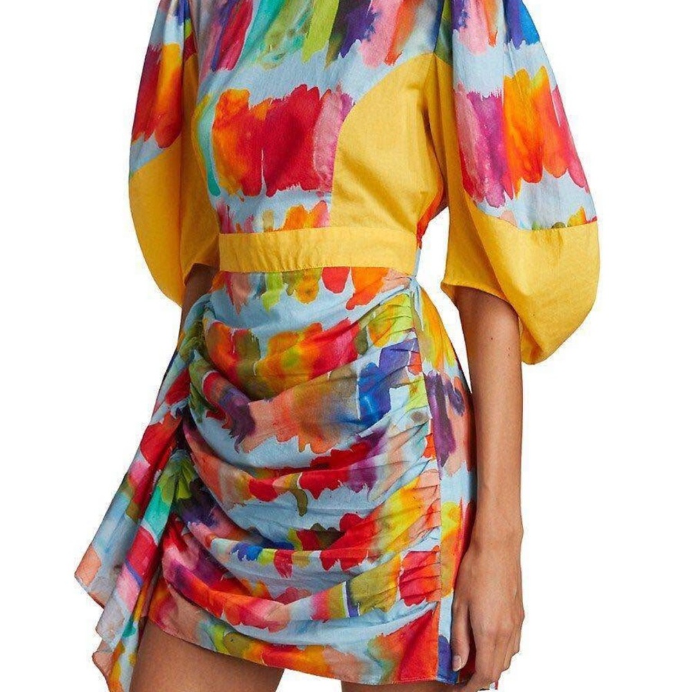 Colorful Abstract Print Dress